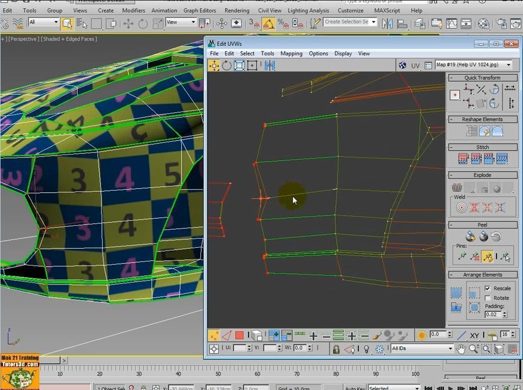 3ds max 2014 Unwrap Mapping vol 35 Italiano MP4 3D model_15
