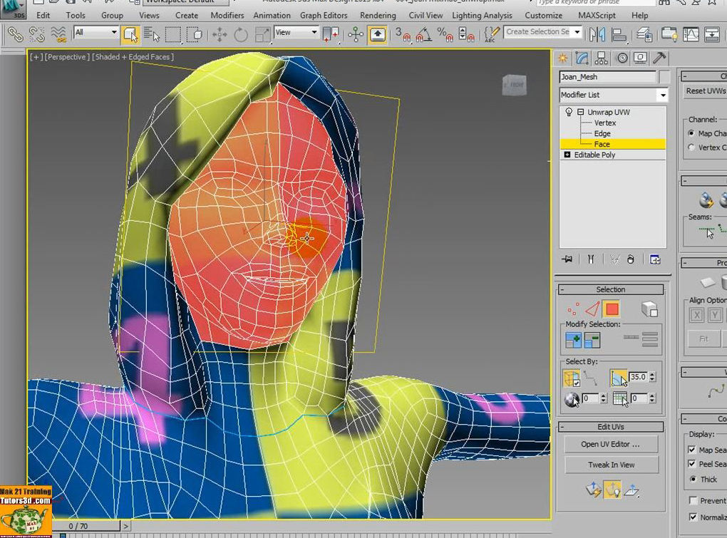 3ds max 2014 Unwrap Mapping vol 35 Italiano MP4 3D model_6