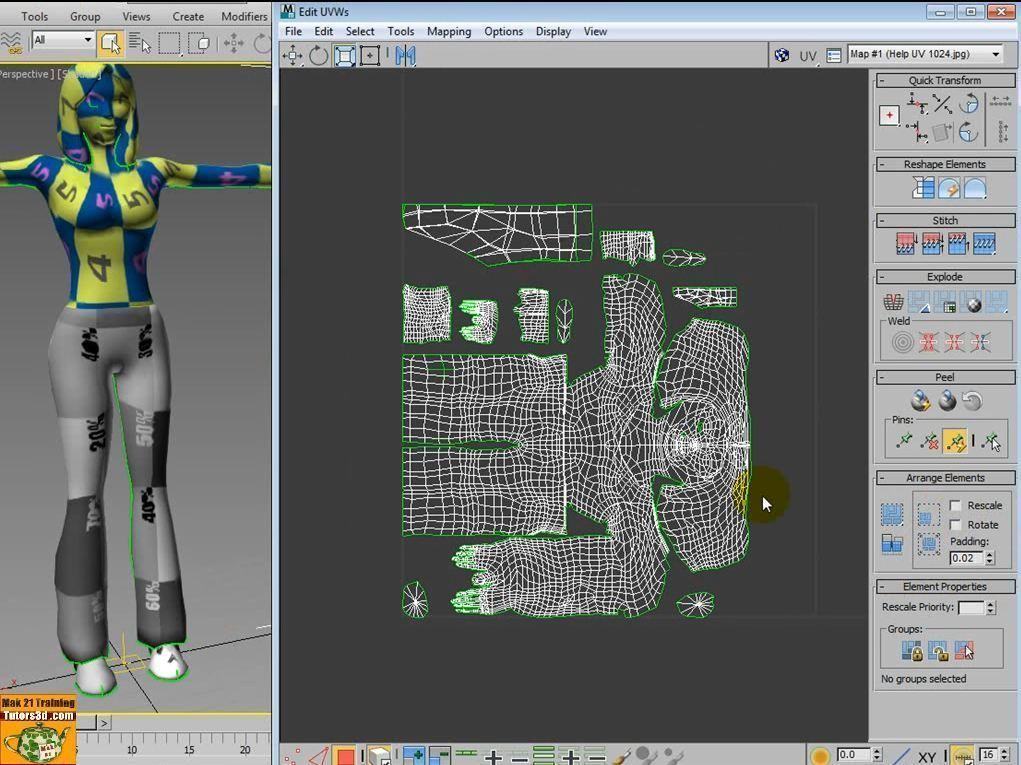 3ds max 2014 Unwrap Mapping vol 35 Italiano MP4 3D model_21