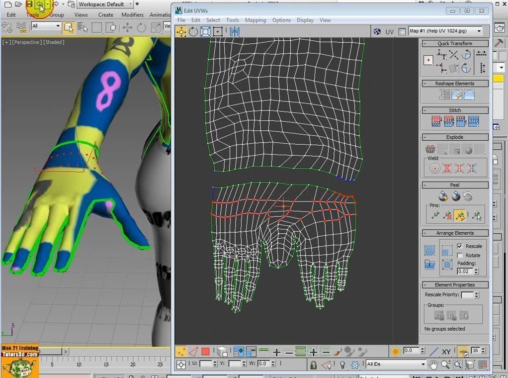 3ds max 2014 Unwrap Mapping vol 35 Italiano MP4 3D model_20
