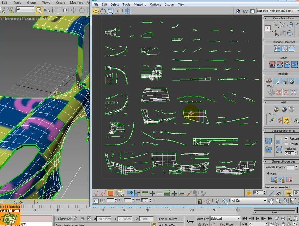 3ds max 2014 Unwrap Mapping vol 35 Italiano MP4 3D model_17