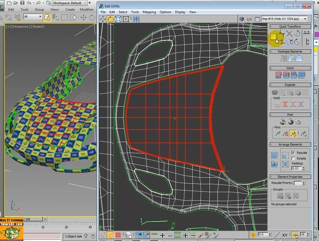 3ds max 2014 Unwrap Mapping vol 35 Italiano MP4 3D model_25