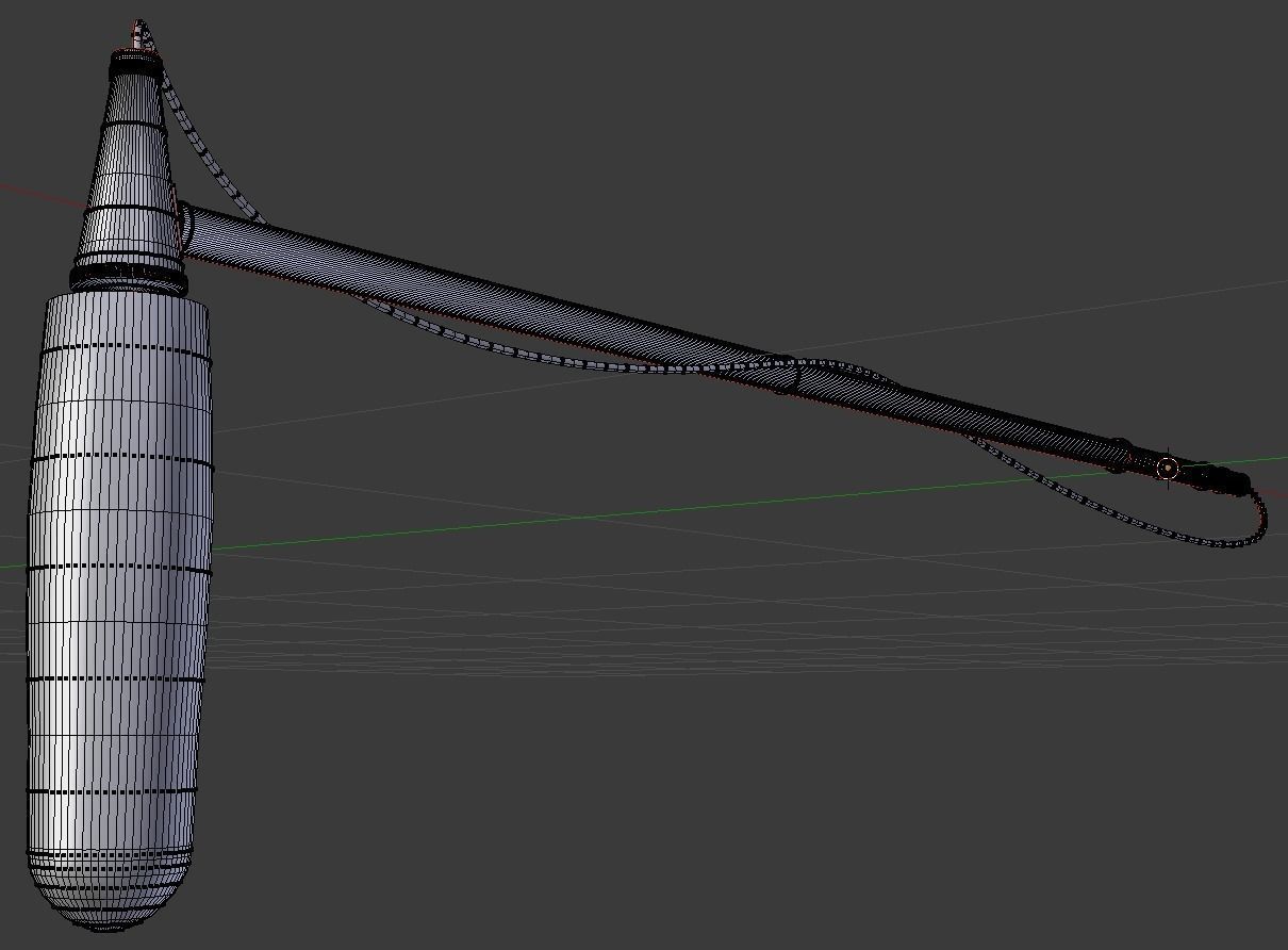 Boom Microphone Low-poly 3D model_3