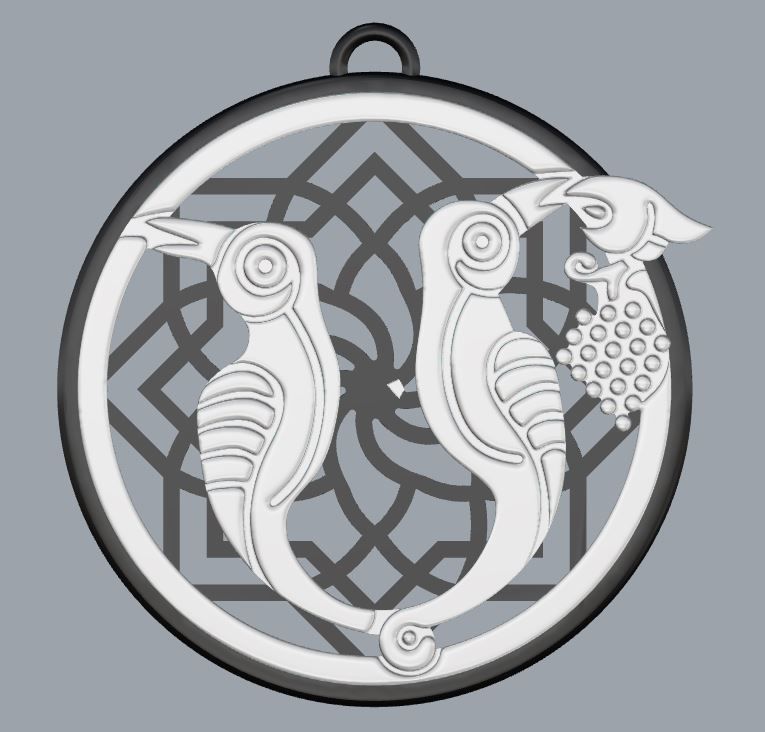 Armenian Letters Pendants 3D print model_13
