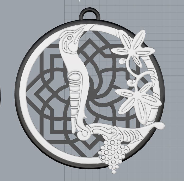 Armenian Letters Pendants 3D print model_4