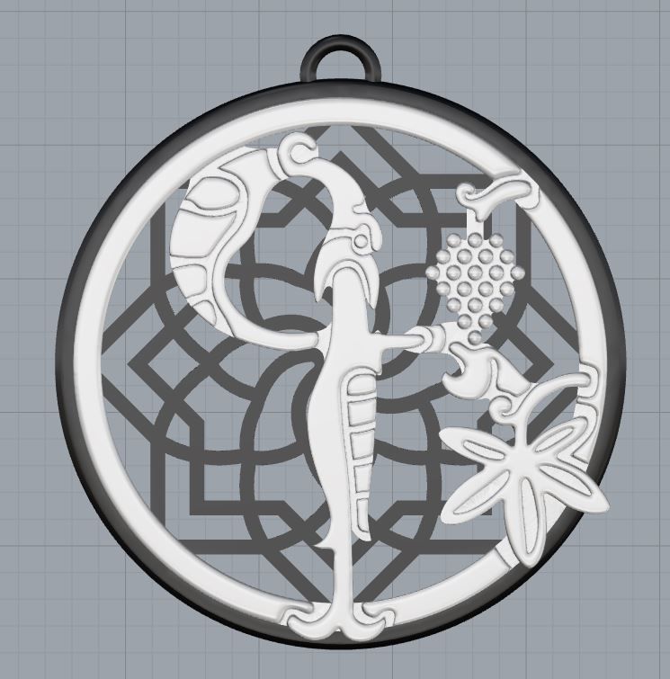 Armenian Letters Pendants 3D print model_33