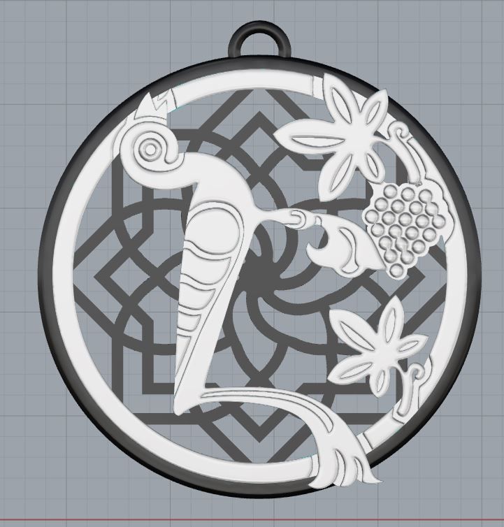 Armenian Letters Pendants 3D print model_38