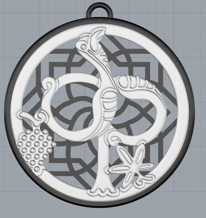 Armenian Letters Pendants 3D print model_29
