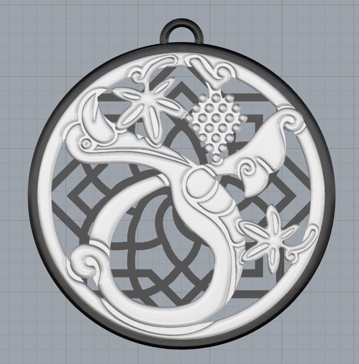 Armenian Letters Pendants 3D print model_6