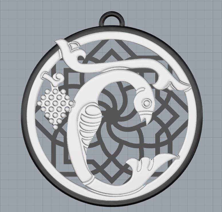 Armenian Letters Pendants 3D print model_16