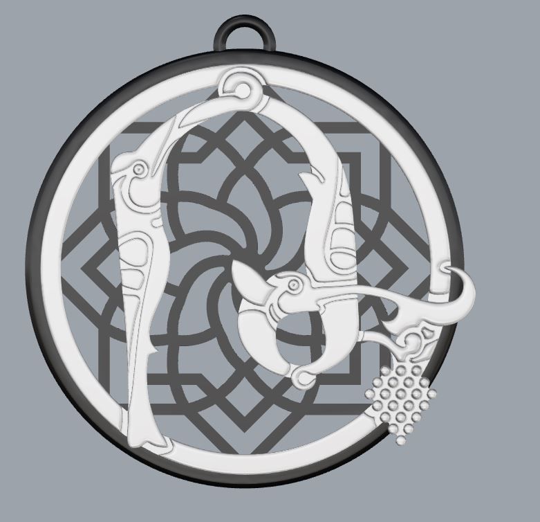 Armenian Letters Pendants 3D print model_1