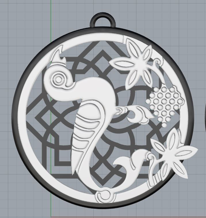 Armenian Letters Pendants 3D print model_36