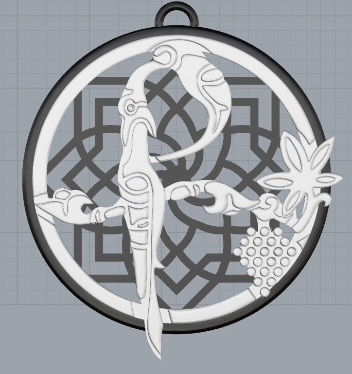 Armenian Letters Pendants 3D print model_30