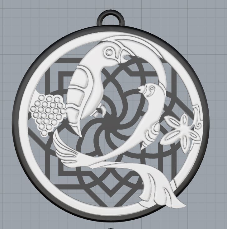 Armenian Letters Pendants 3D print model_18