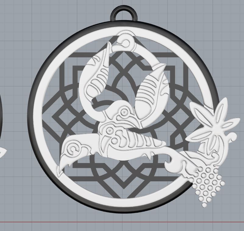 Armenian Letters Pendants 3D print model_37