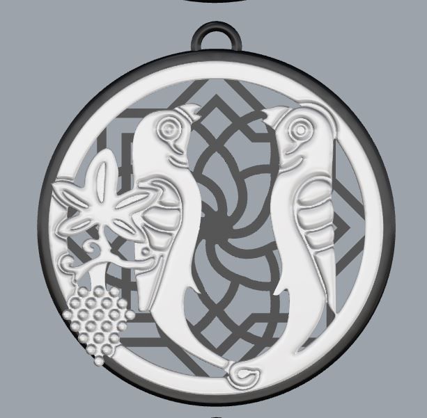 Armenian Letters Pendants 3D print model_23