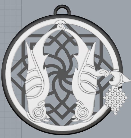 Armenian Letters Pendants 3D print model_21