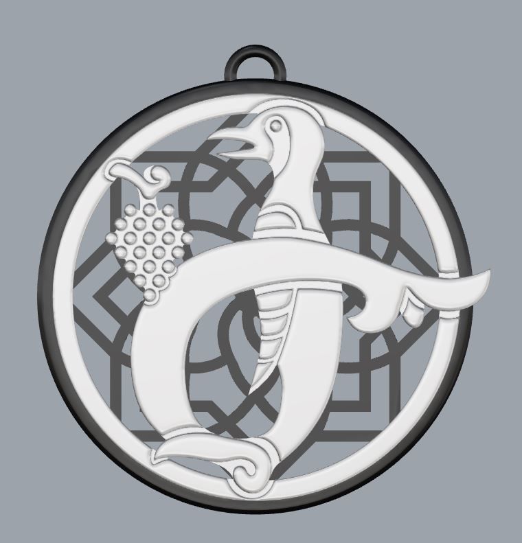 Armenian Letters Pendants 3D print model_2