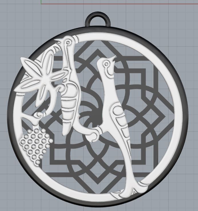 Armenian Letters Pendants 3D print model_7