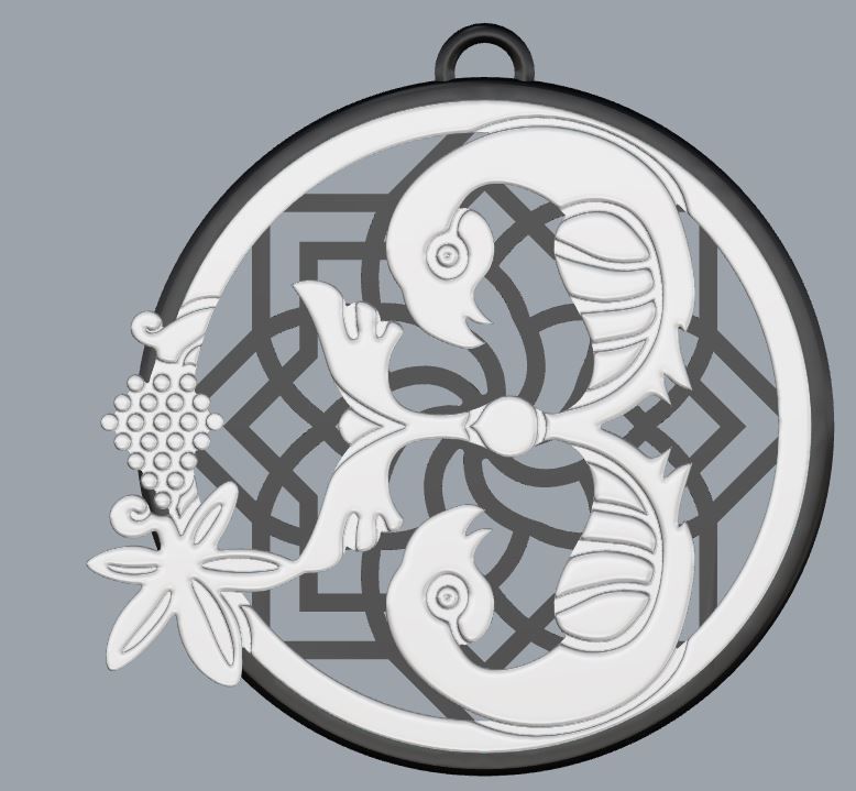 Armenian Letters Pendants 3D print model_14