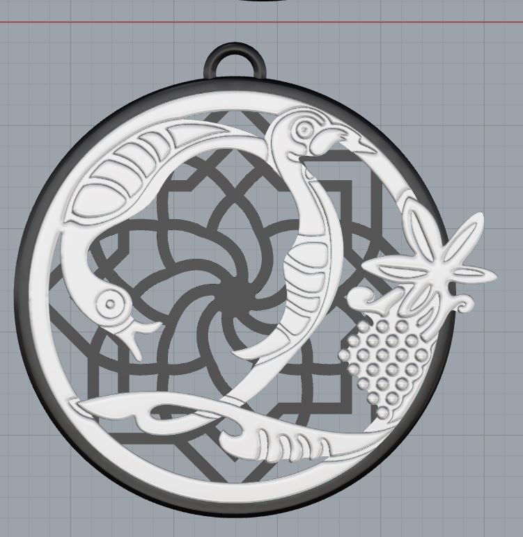 Armenian Letters Pendants 3D print model_9