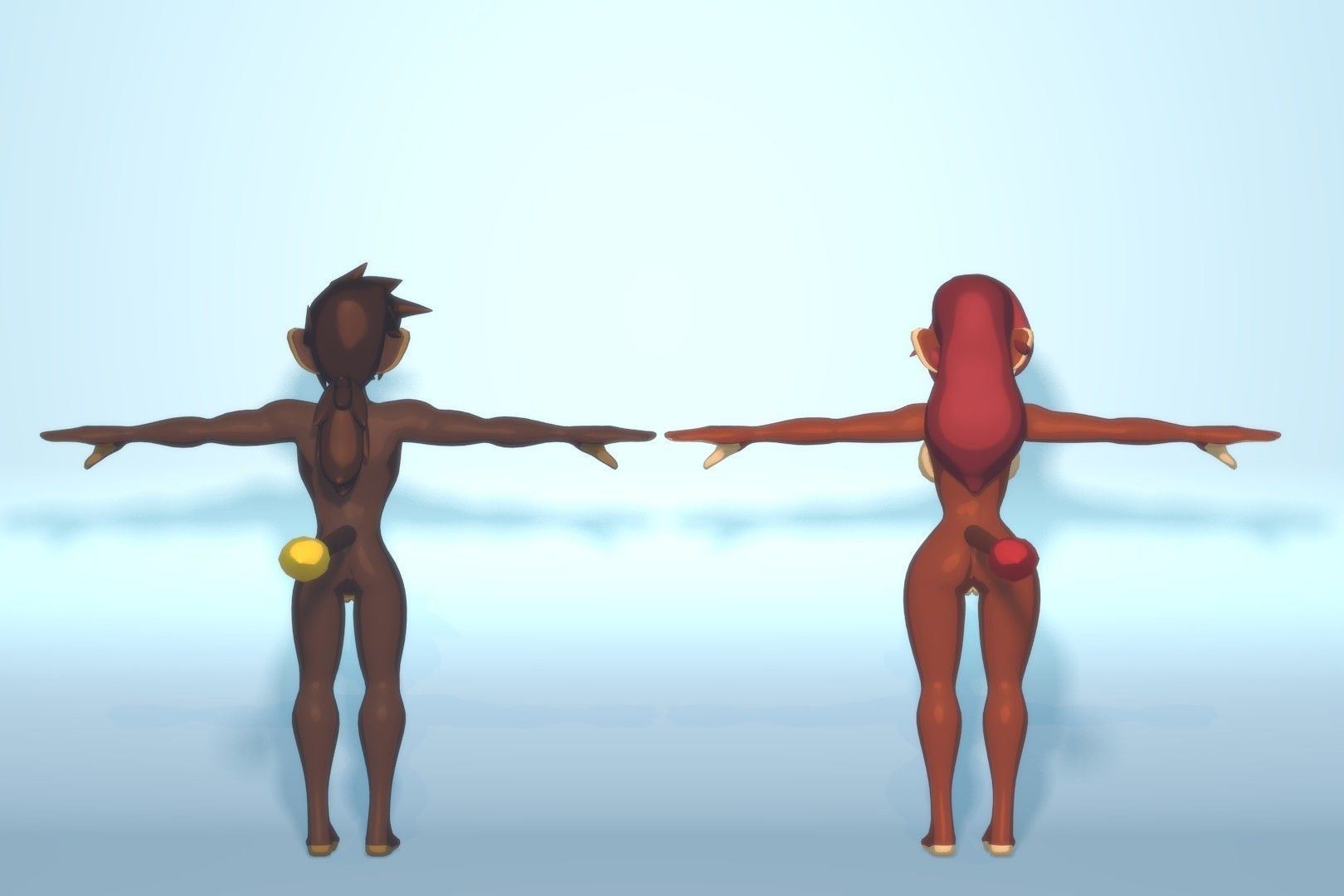 Acheron Vanara Nude Low-poly 3D model_14