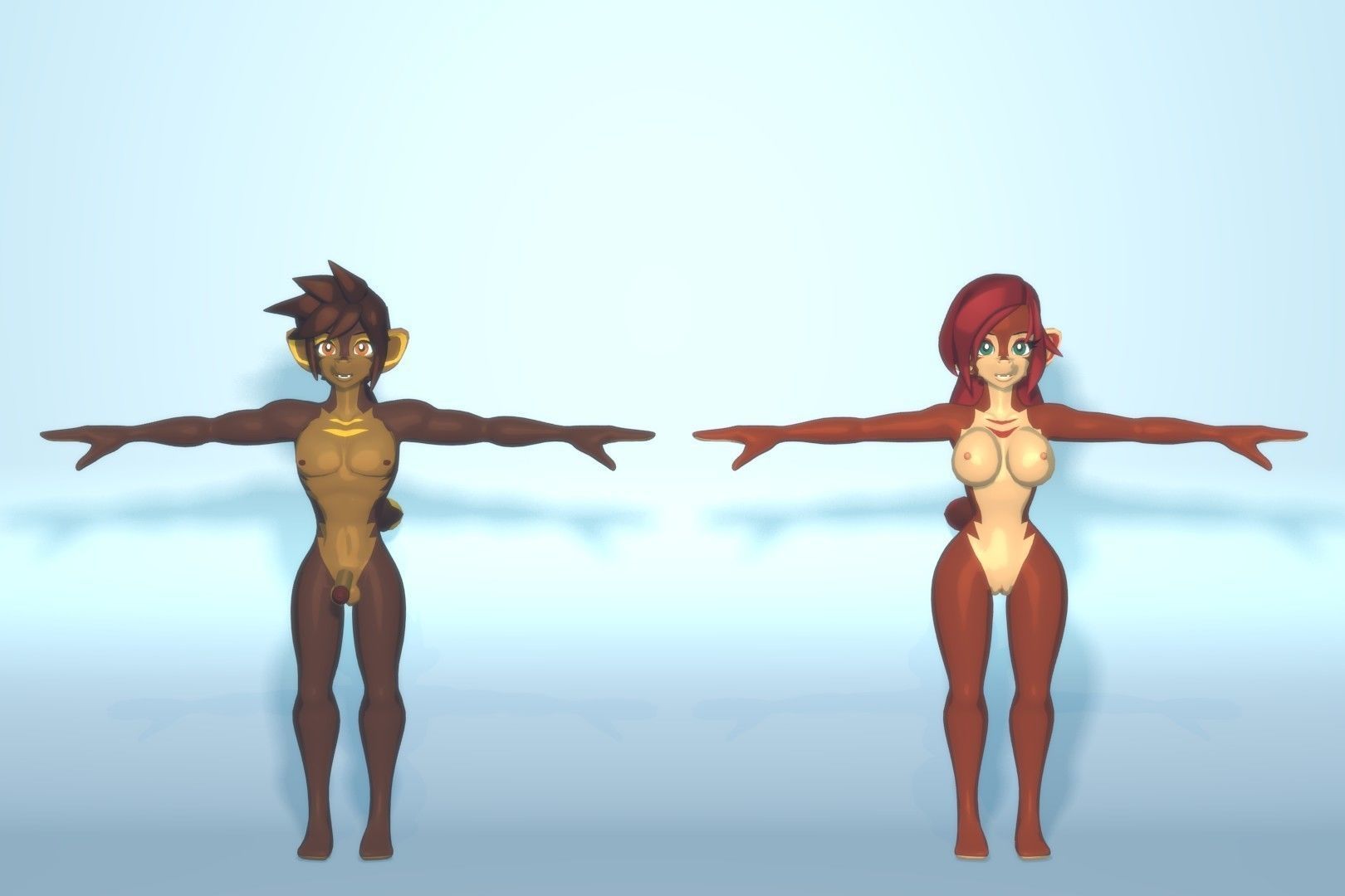 Acheron Vanara Nude Low-poly 3D model_10