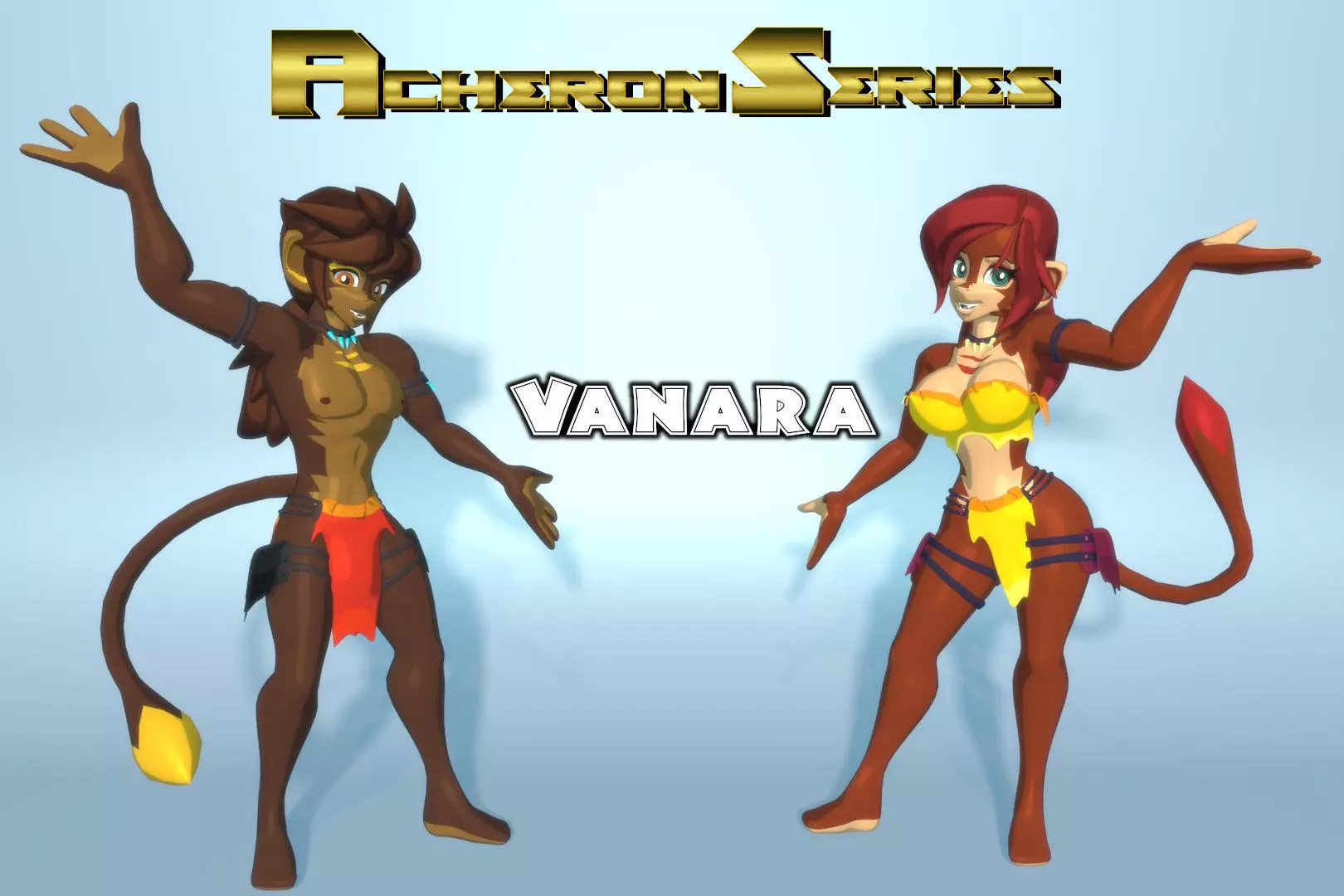 Acheron Vanara Nude Low-poly 3D model_0