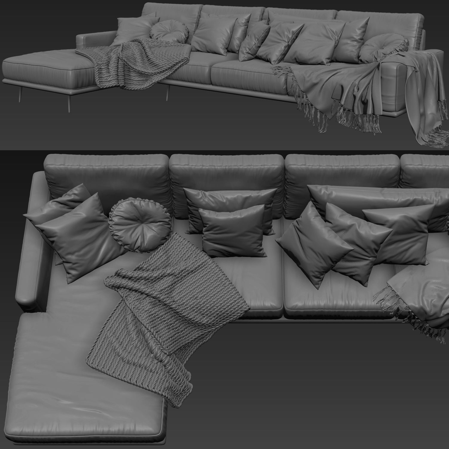 Boconcept Carlton Sofa 3D model_4