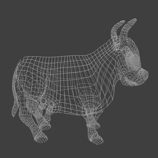 Cow Cartoon Low-poly 3D model_7