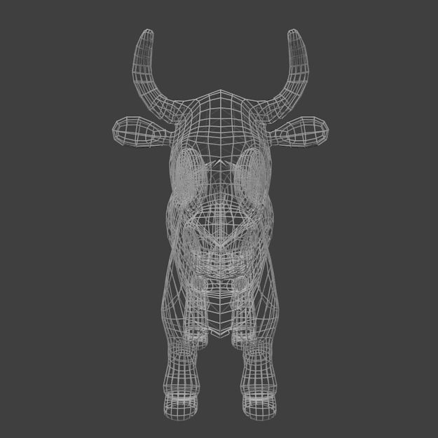 Cow Cartoon Low-poly 3D model_6