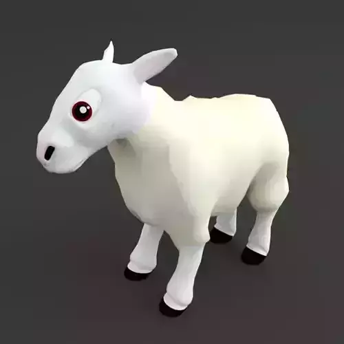 Sheep Cartoon Low-poly 3D model