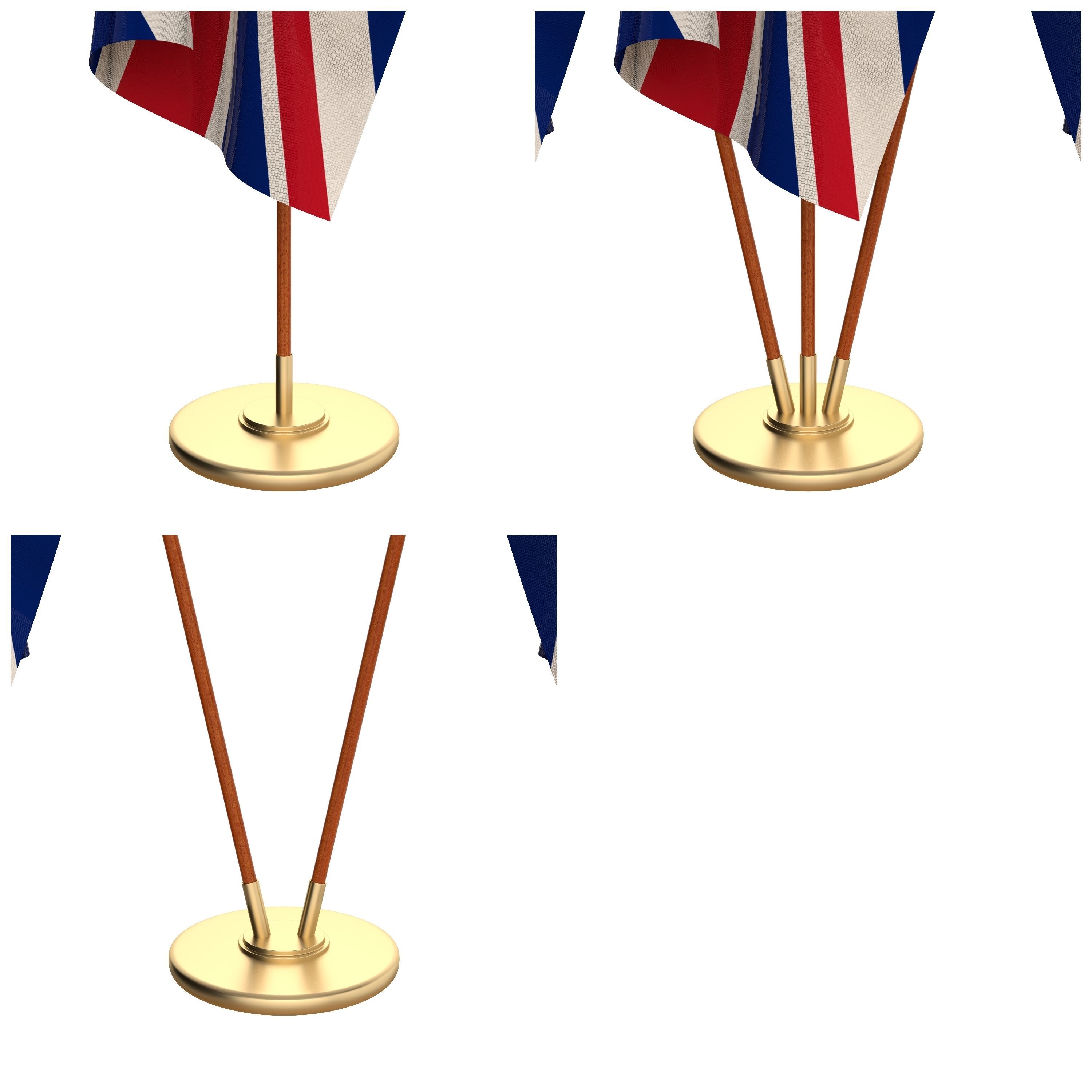 Great Britain Flag Pack 3D model_2