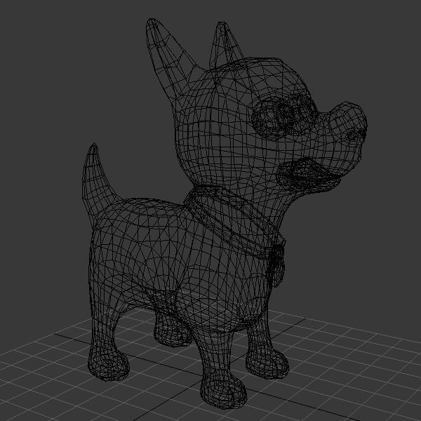 Dog cartoon 01 3D model_8