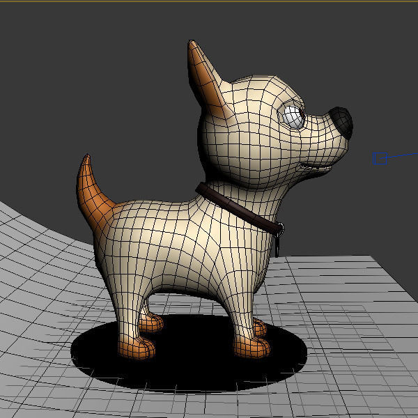 Dog cartoon 01 3D model_7