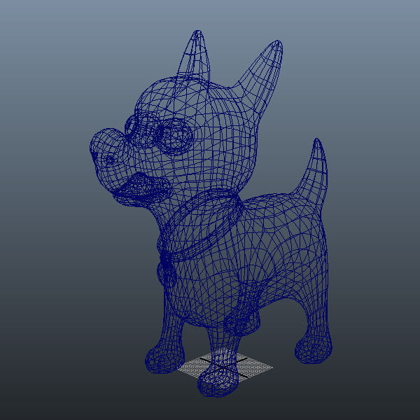 Dog cartoon 01 3D model_10