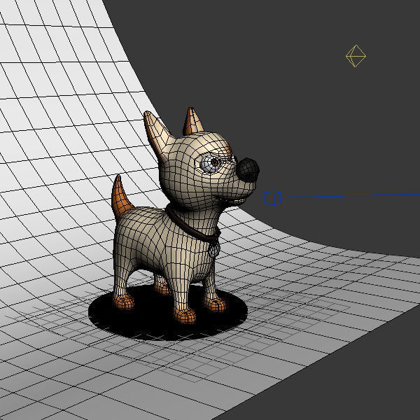 Dog cartoon 01 3D model_2