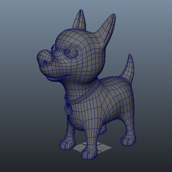Dog cartoon 01 3D model_9