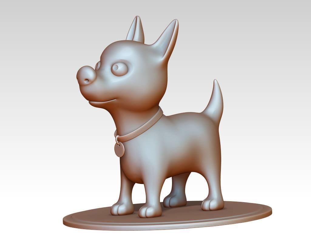 Dog cartoon 01 3D model_1