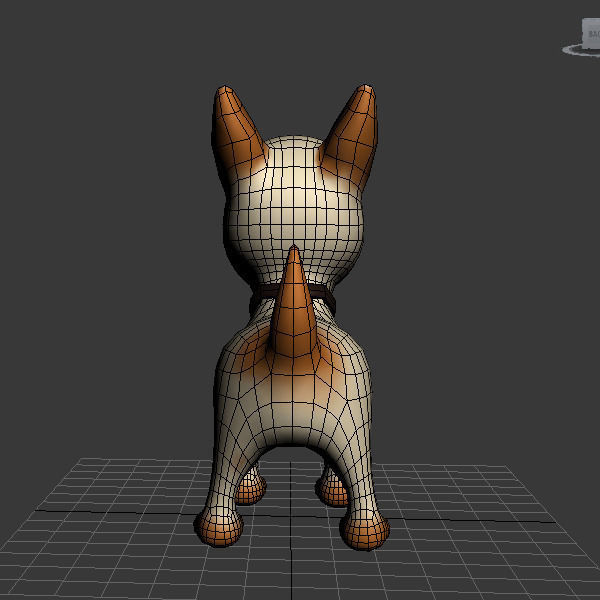 Dog cartoon 01 3D model_5