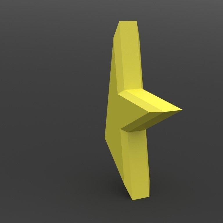 Half Star Mirror Accessory  3D print model_7