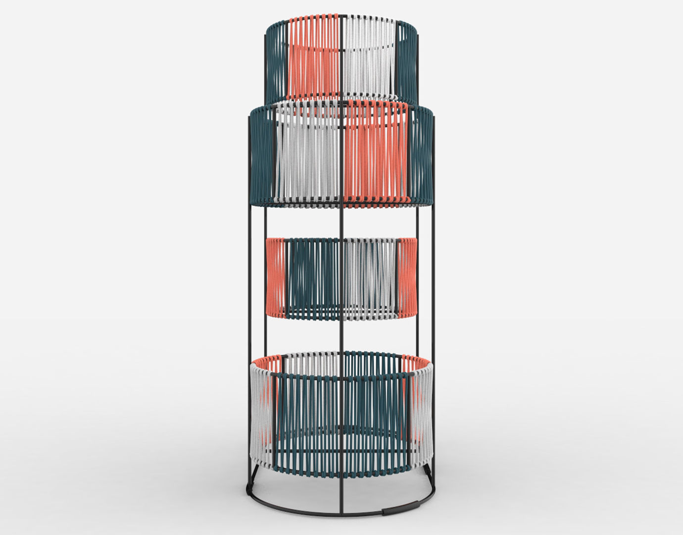 Ariba Woven Four Set Tiered Plant Stand  3D model_9