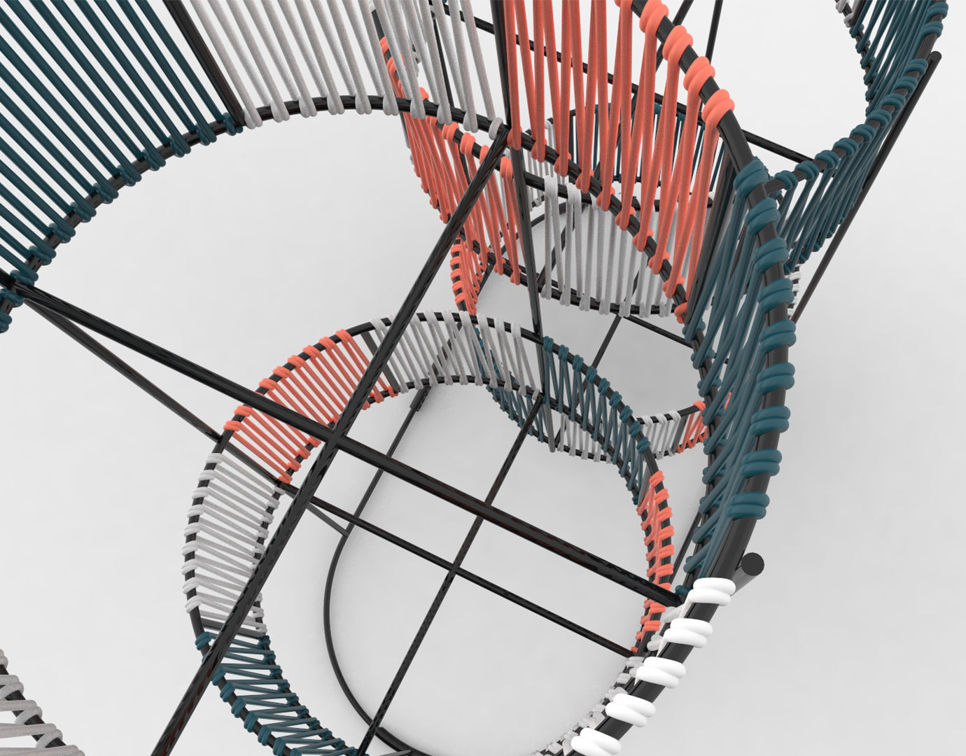 Ariba Woven Four Set Tiered Plant Stand  3D model_12