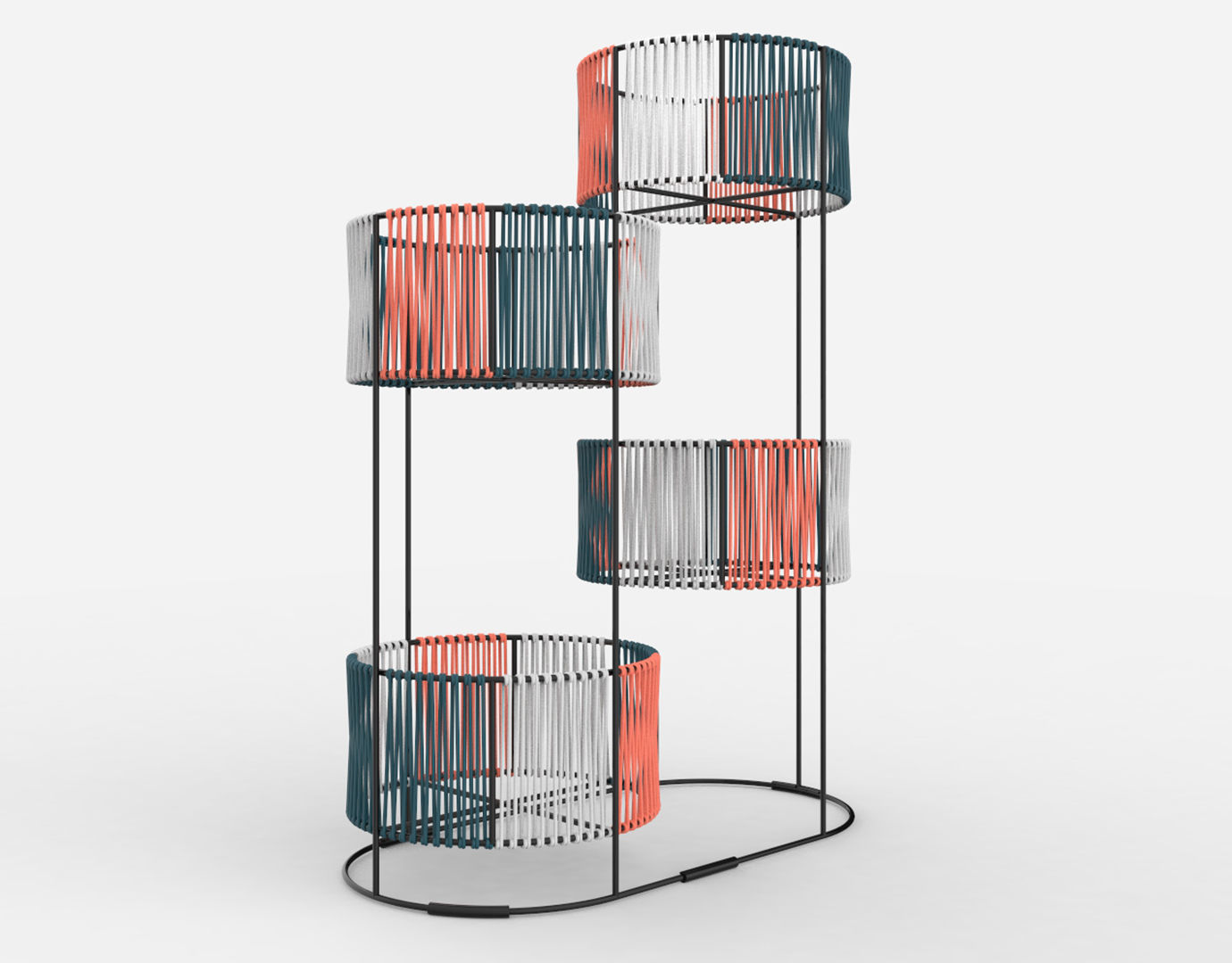 Ariba Woven Four Set Tiered Plant Stand  3D model_8
