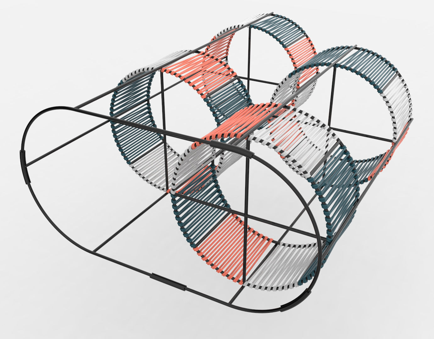 Ariba Woven Four Set Tiered Plant Stand  3D model_15