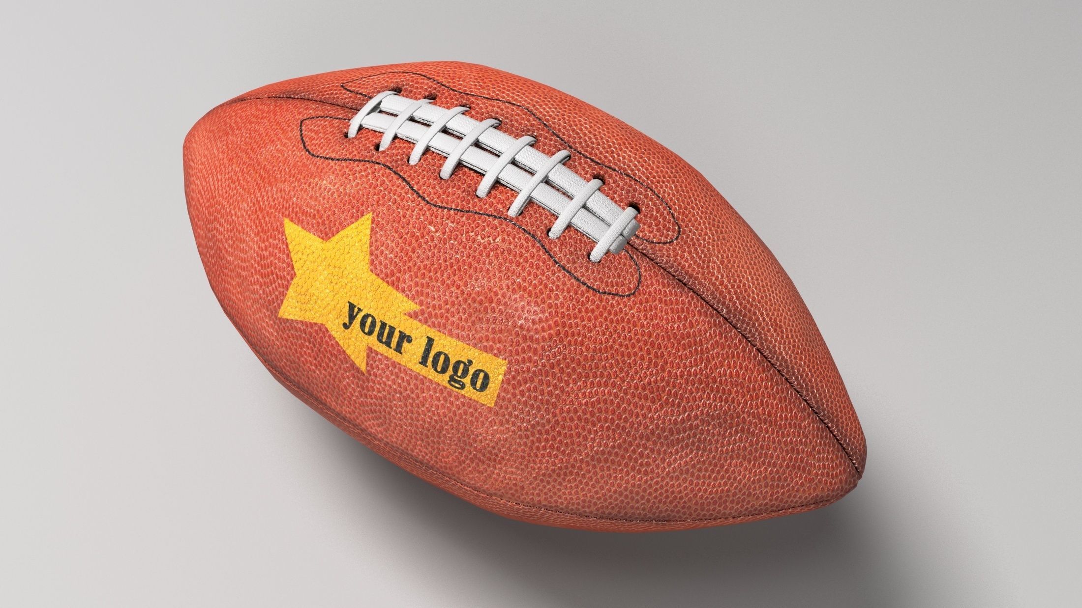 american football ball Low-poly 3D model_11