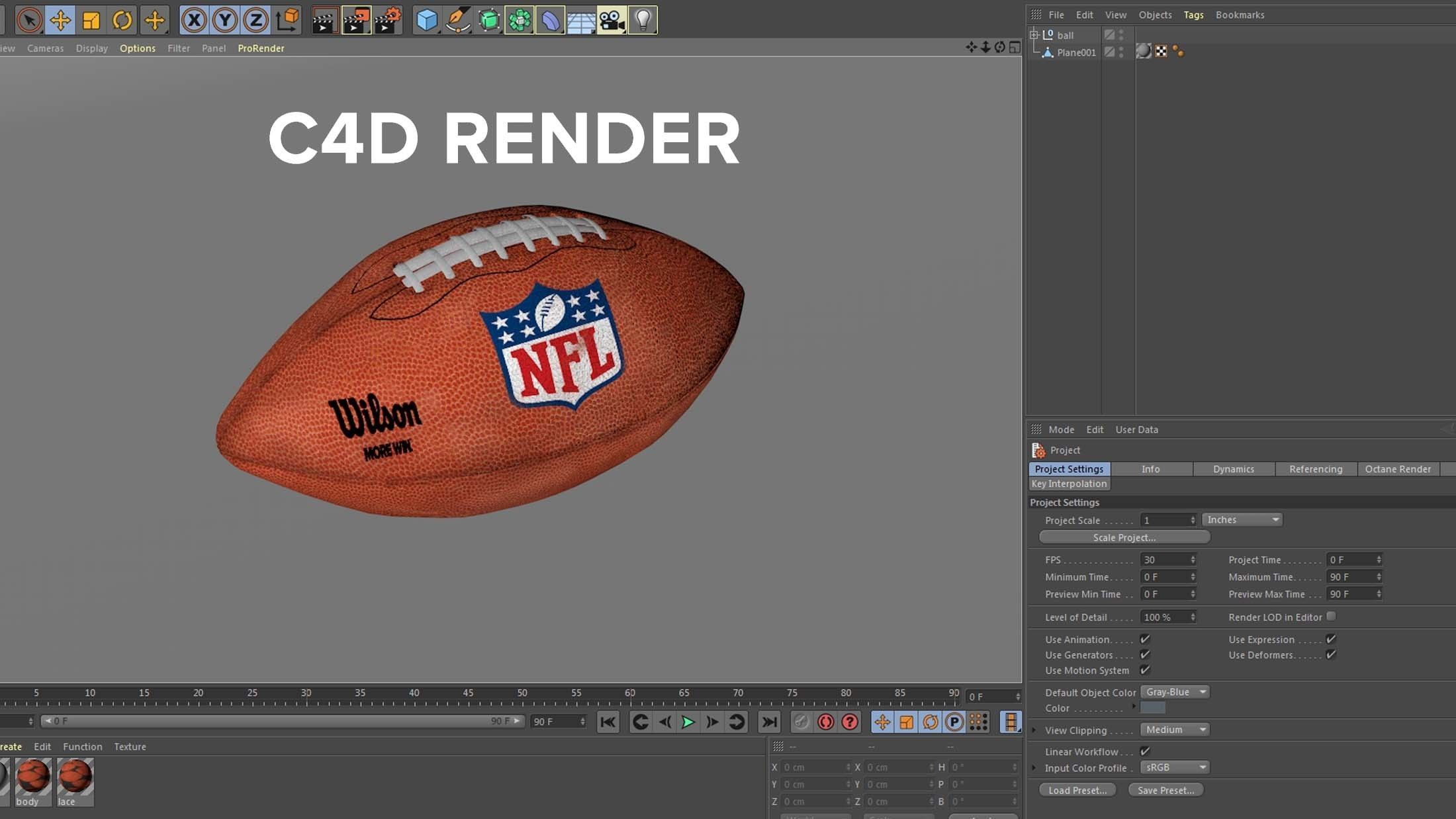 american football ball Low-poly 3D model_13