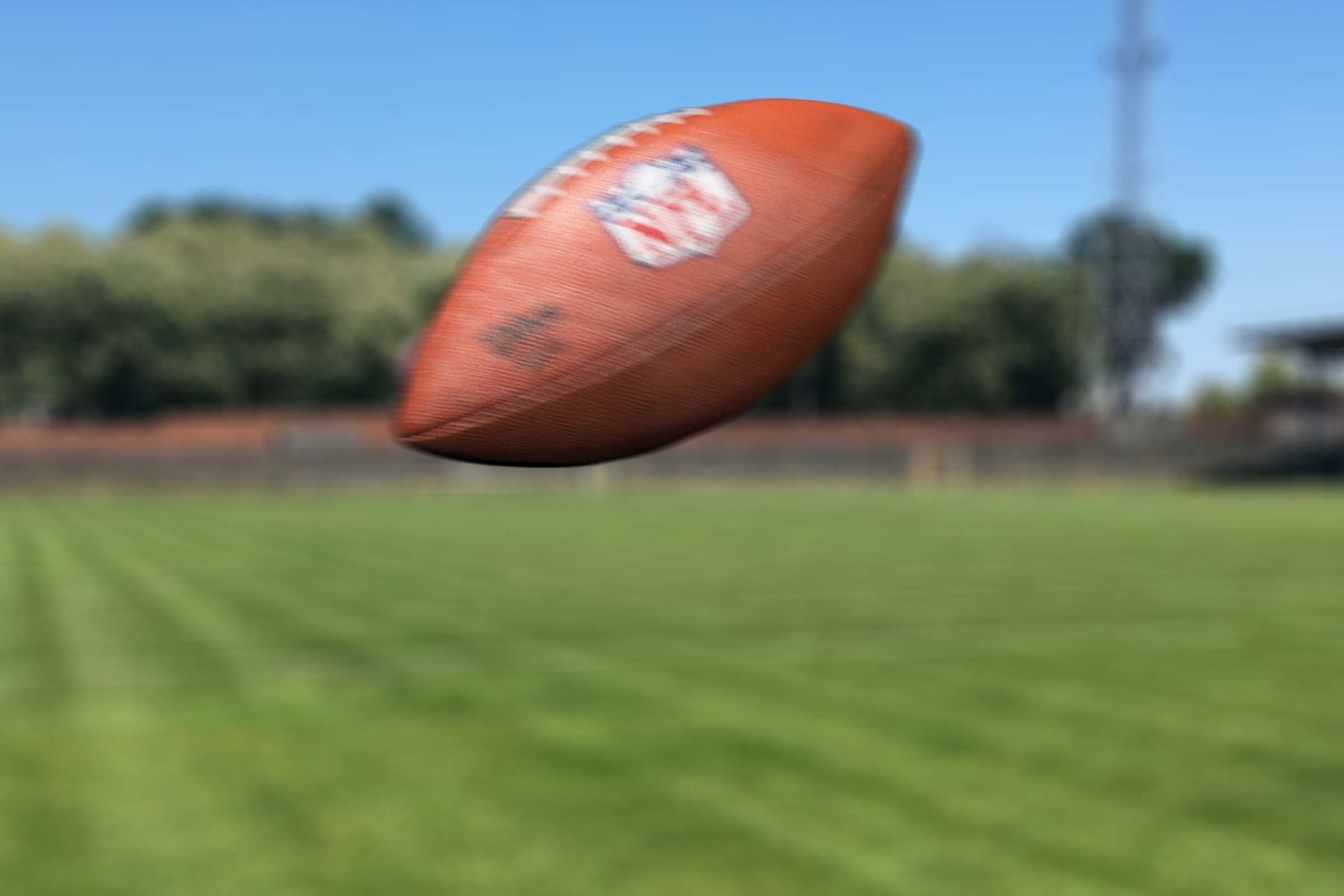 american football ball Low-poly 3D model_2