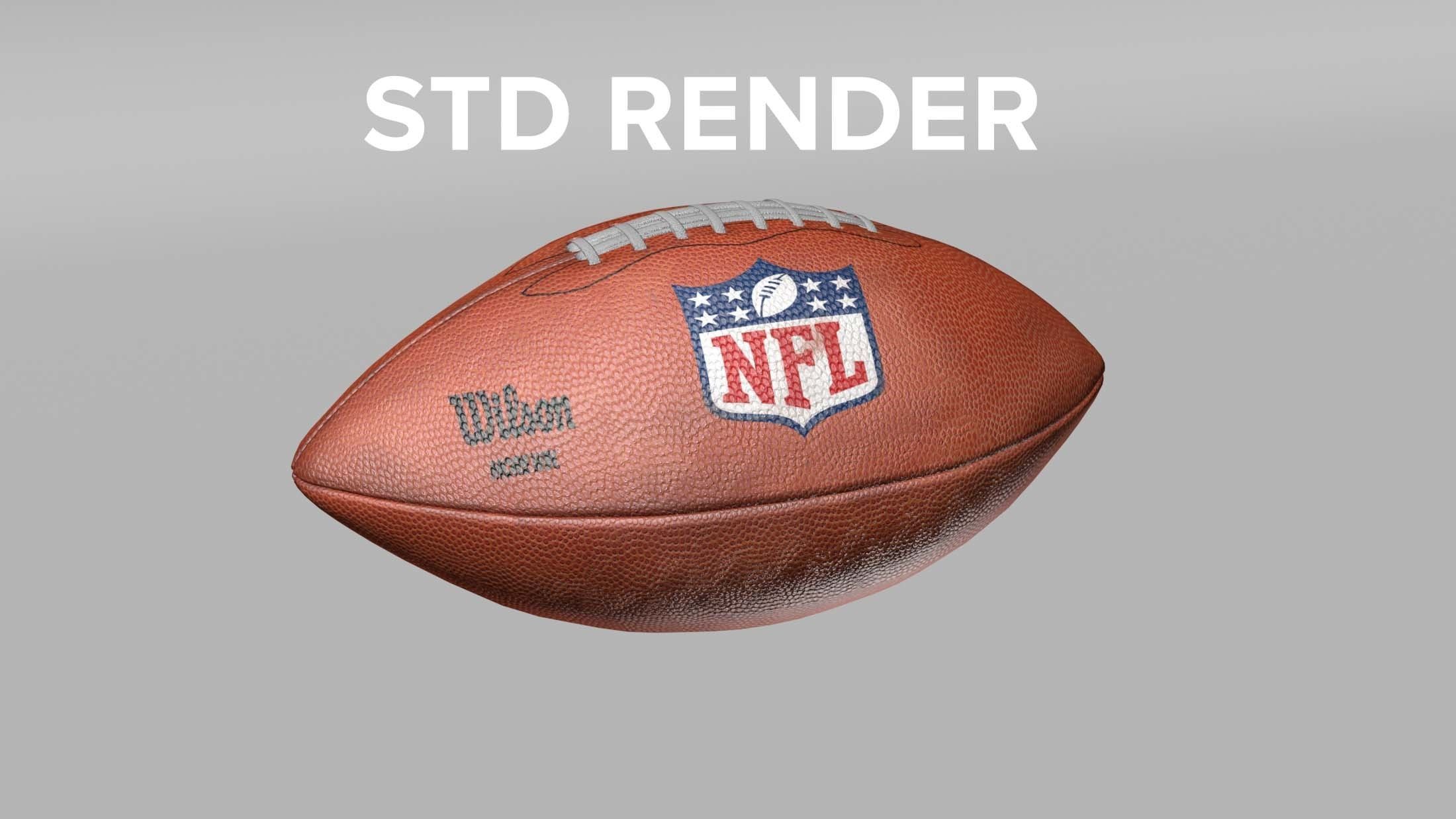 american football ball Low-poly 3D model_4