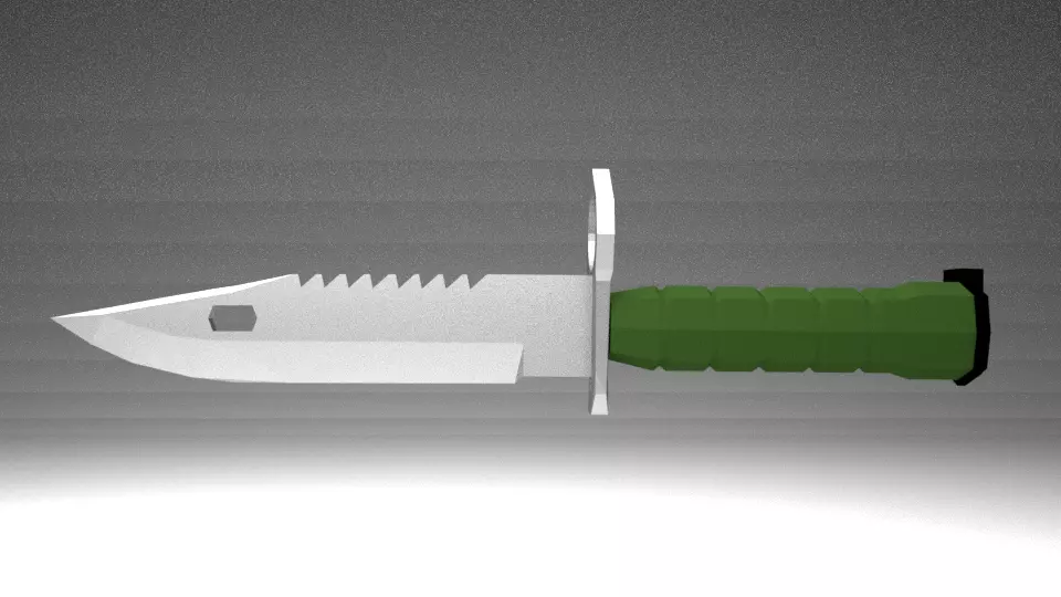 1208 tris Bayonet Knife Free 3D print model